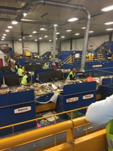 Lauren Chesley Sorting Trash Recycling at Rumpke Dump